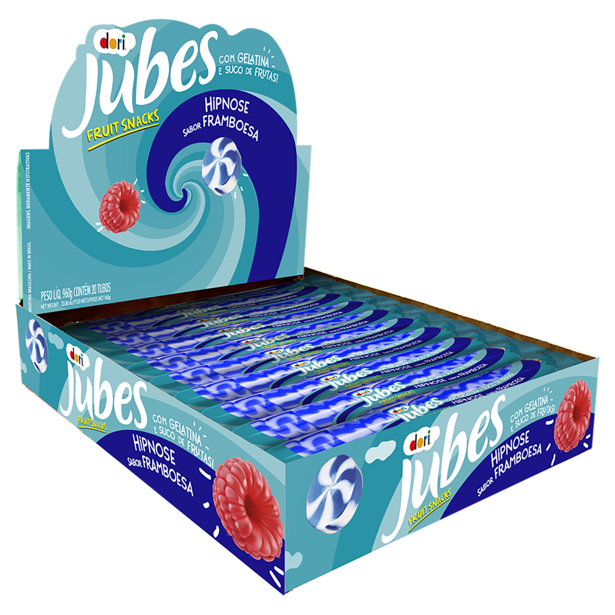 Goma Jubes Snack HIpnose Framboesa 48g  1un 