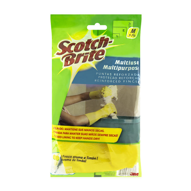 Luvas Scotch Brite Multiuso Média Amarela