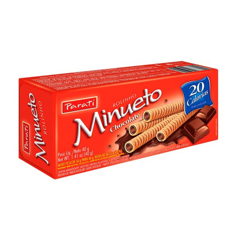 Rolinho Parati Wafer Minueto Chocolate 40g