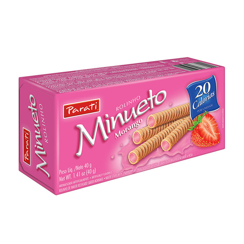 Rolinho Parati Wafer Minueto Morango 40g