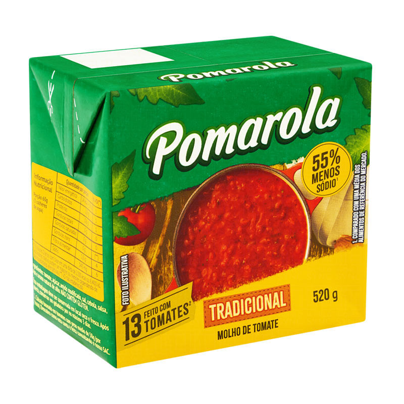 Molho de Tomate Pomarola Tradicional 520g