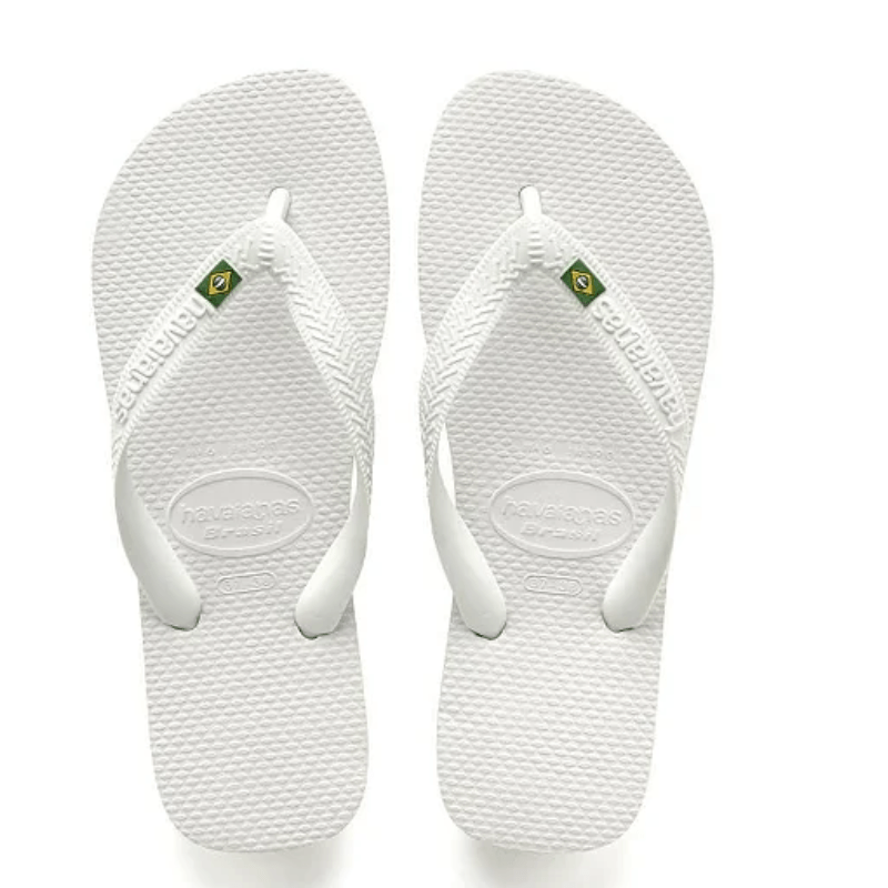 Sandália Havaiana Brasil Branca 33 34