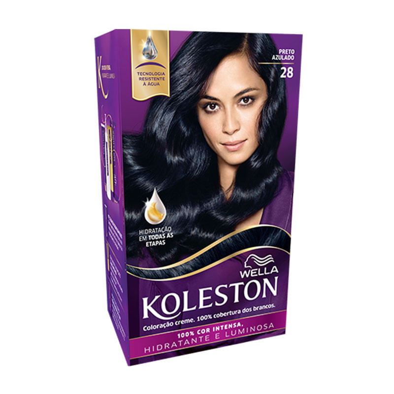 Tintura Koleston Kit 28 Preto Azulado