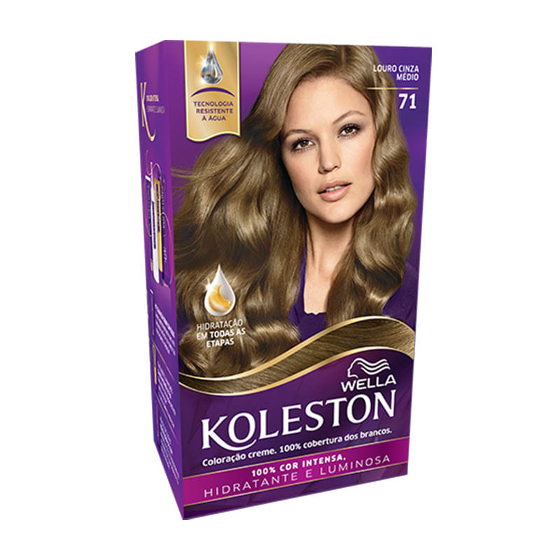 Tintura Koleston Kit 71 Louro Cinza Médio