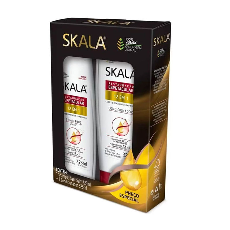 Shampoo+Condicionador Skala 12em1 2X325ml