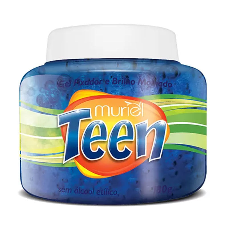 Gel Fixador Muriel Teen Brilho Molhado Azul 180ml