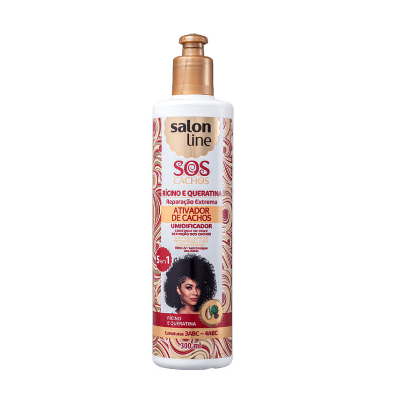Ativador de Cachos Salon Line 300ml Rícino Queratina