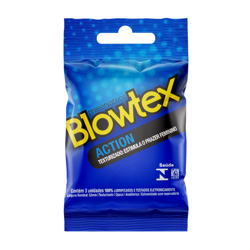 Preservativo Blowtex Action com 3un