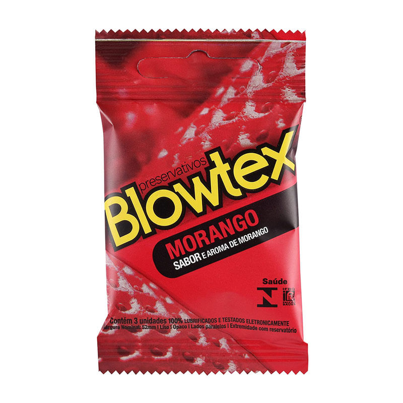 Preservativo Blowtex Morango com 3un