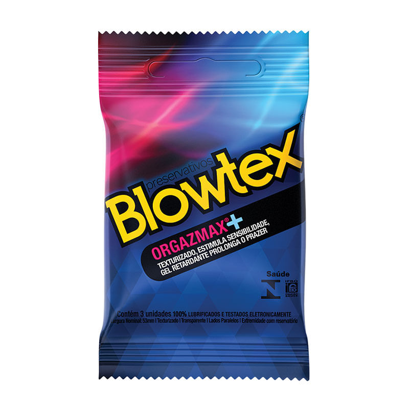 Preservativo Blowtex Orgazmax com 3un