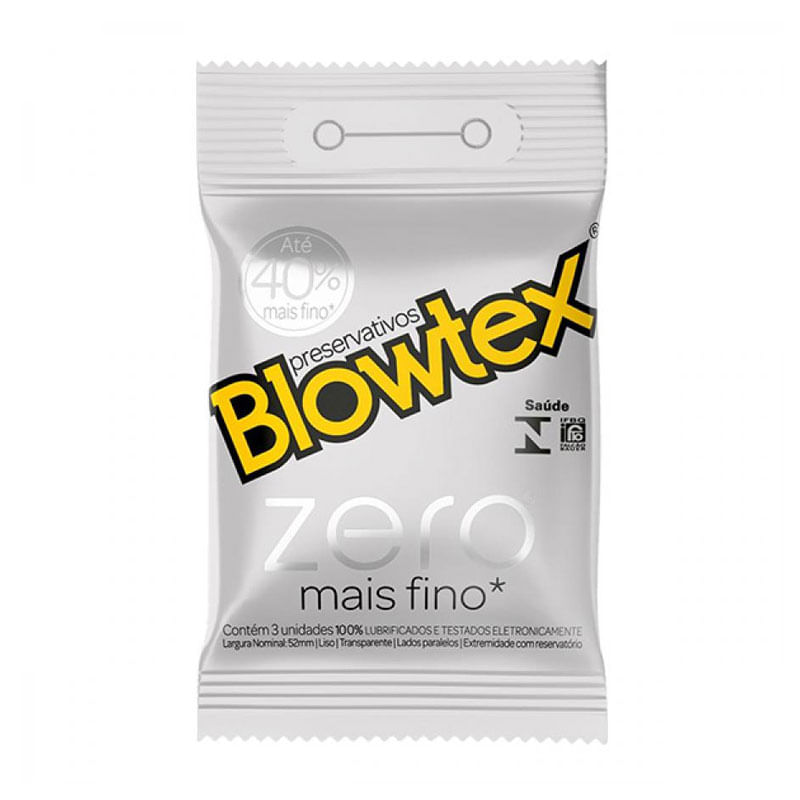 Preservativo Blowtex Zero 40% Mais Fina com 3un