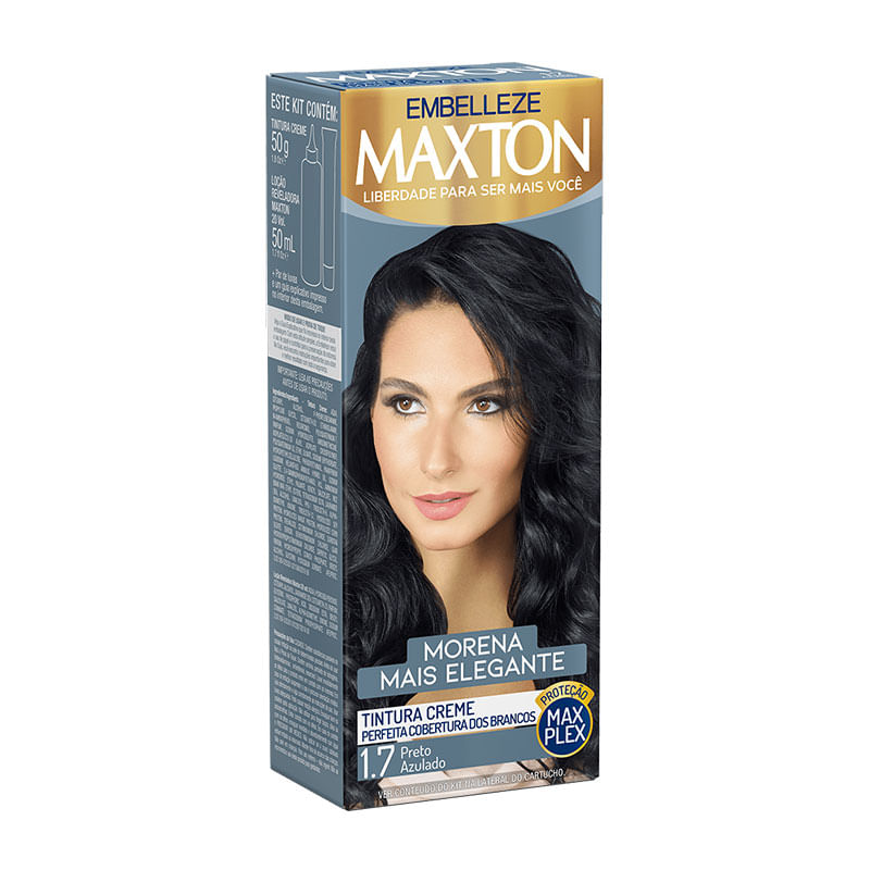 Tintura Maxton Mini Kit 1.7 Preto Azulado