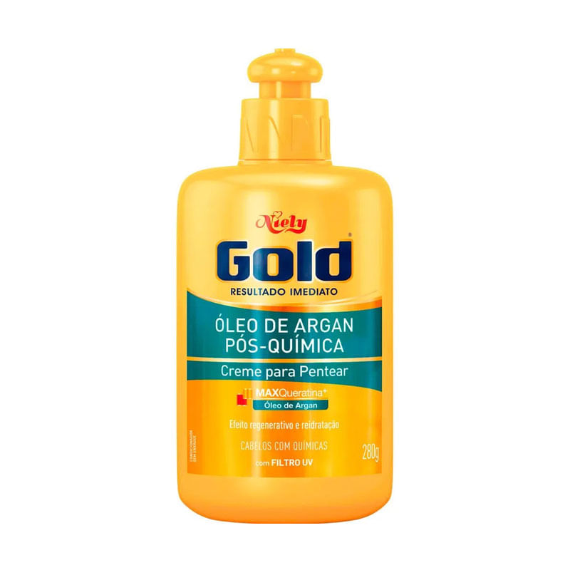 Creme Pentear Niely Gold 280g Pós Química com Argan