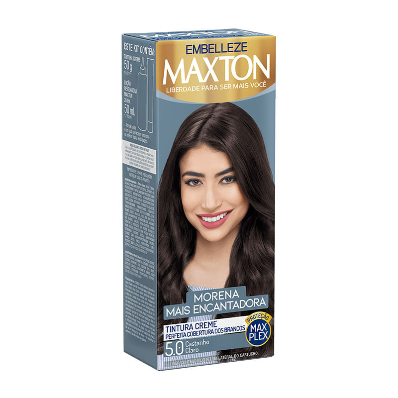 Tintura Maxton Mini Kit 5.0 Castanho Claro