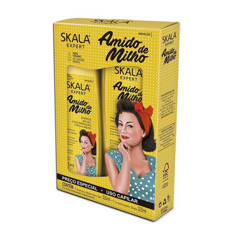 Shampoo+Condicionador Skala Amido de Milho 2X325ml