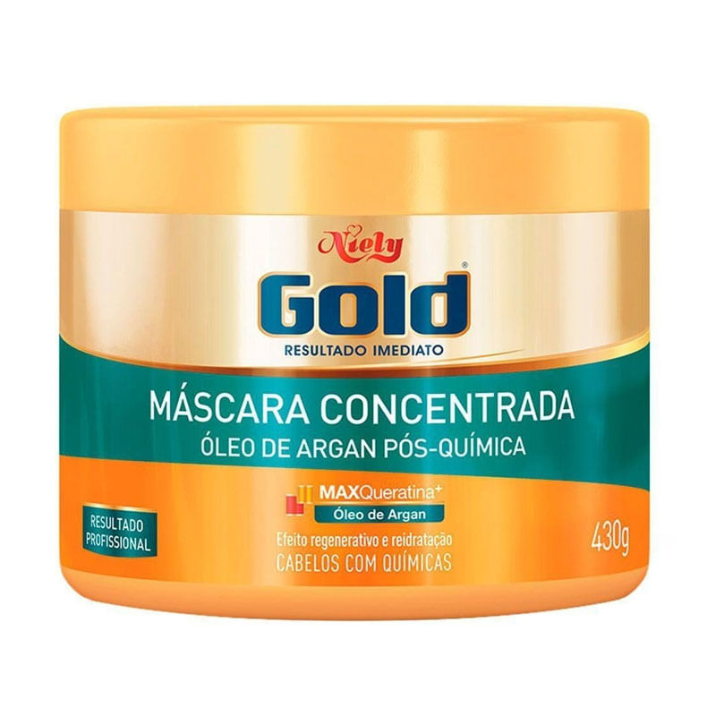 Creme Tratamento Niely Gold 430g Óleo de Argan