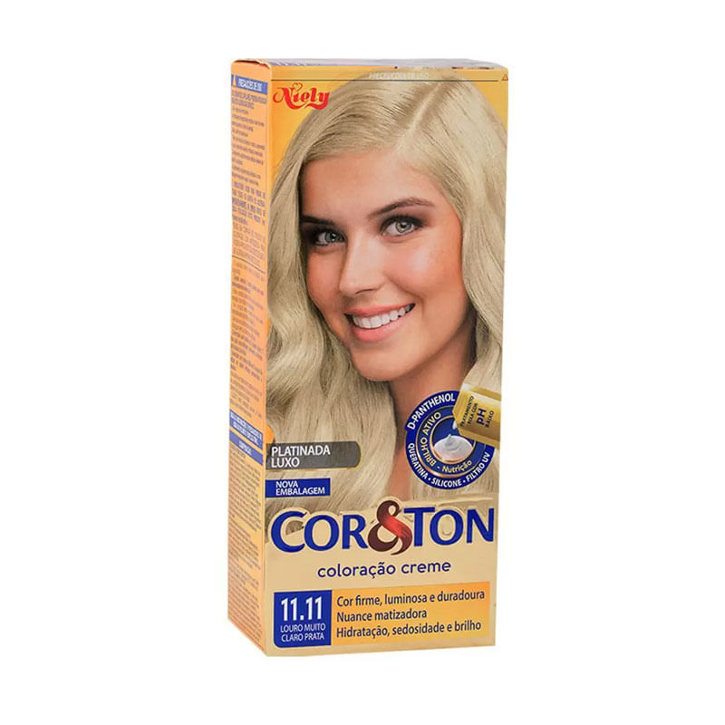 Tinta Niely Cor&Ton 11.11 Louro Muito Claro Prata