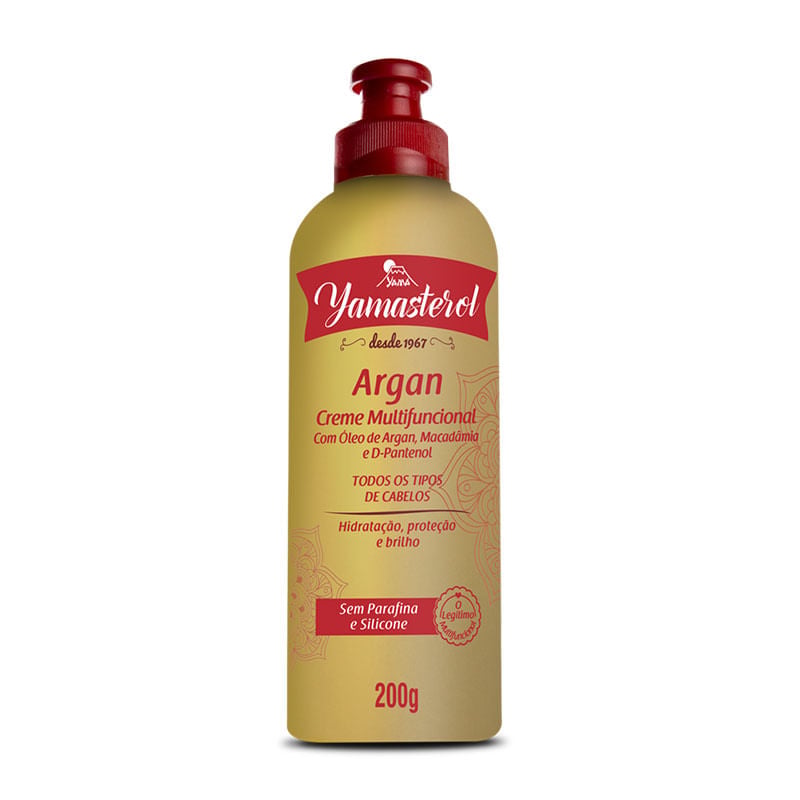Creme para Cabelo Multifuncional Yamasterol 200g Óleo de Argan