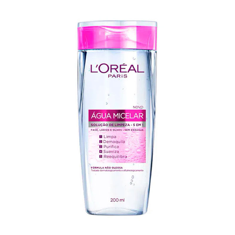 Água Micelar Loreal Paris Limpeza de Pele 200ml