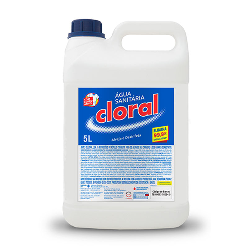 Água Sanitária Cloral 5L