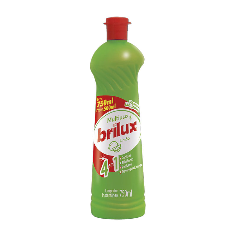 Multiuso Brilux Limão Leve 750ml Pague 500ml 