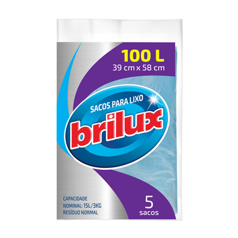 Saco de Lixo Brilux 100L 5un