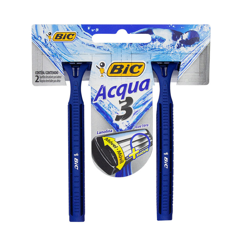 Aparelho Barbear Bic 3 Acqua 2un