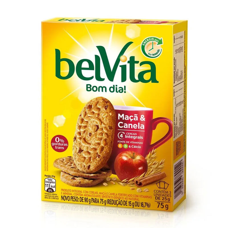 Biscoito Belvita Maçã e Canela 75g