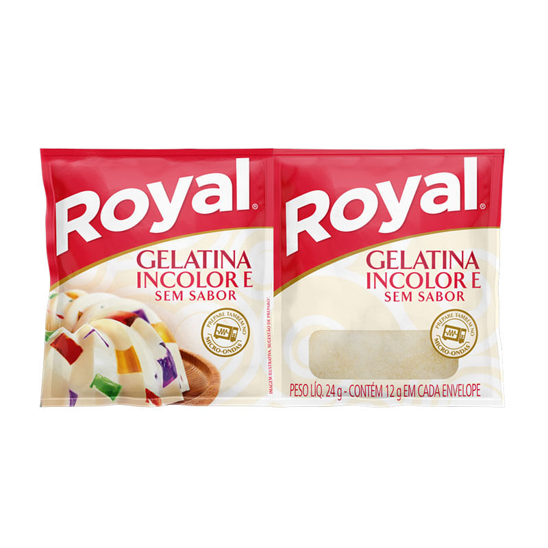 Gelatina Royal sem Sabor Incolor 24g 