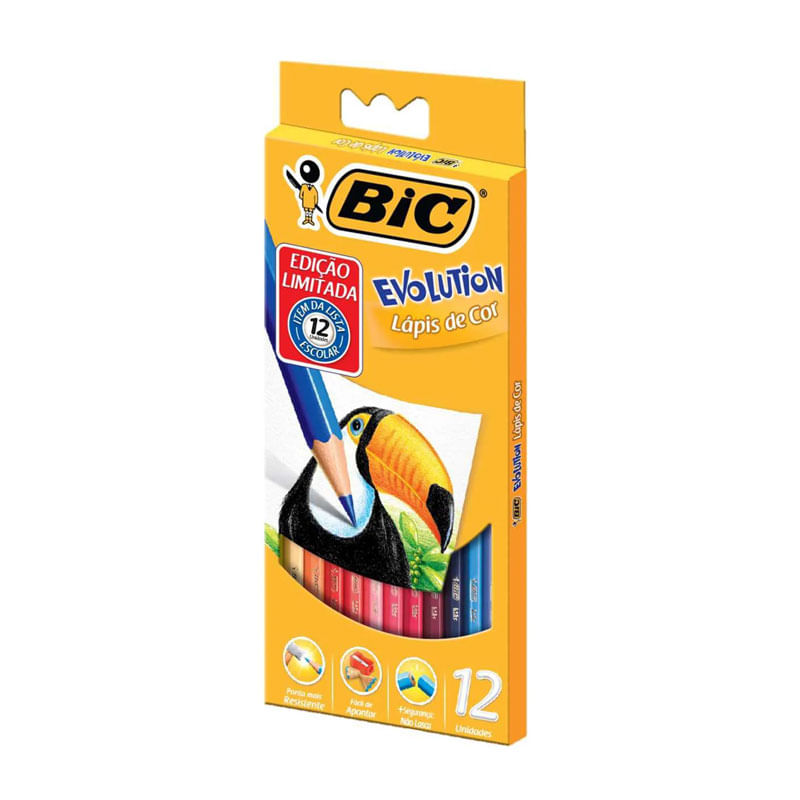 Lápis De Cor Evolution Bic Com 12 Unidades