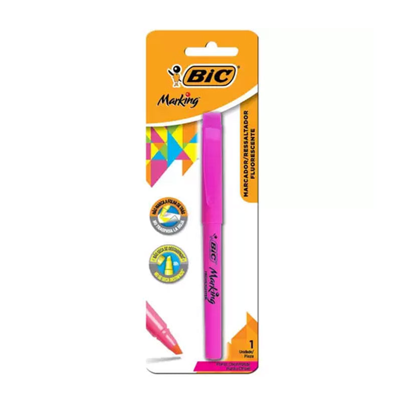 Marca texto Rosa Brite Liner Bic 1 Unidade