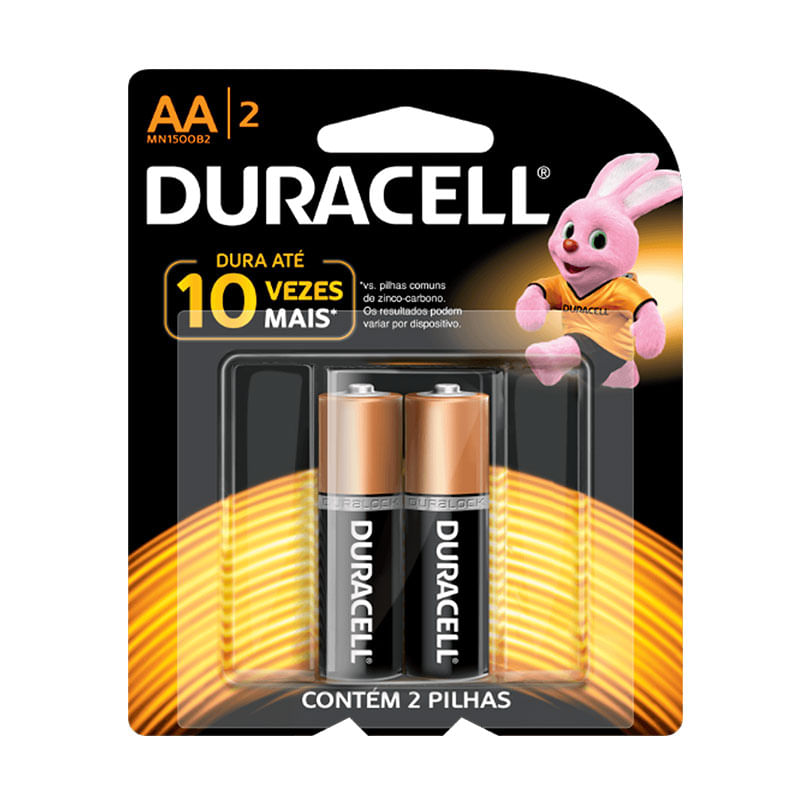 Pilha Alcalina Duracell Pequena AA 2un