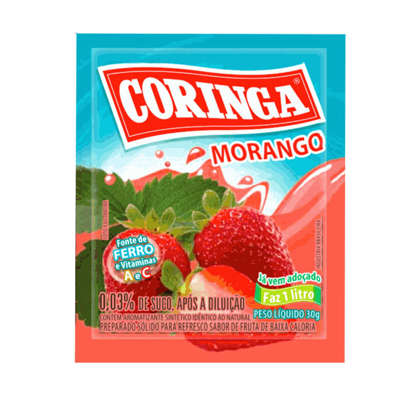 Refresco Pó Coringa Morango 30g