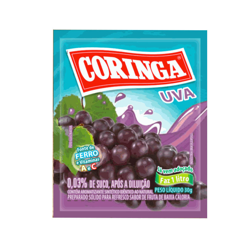 Refresco Pó Coringa  Uva 30g