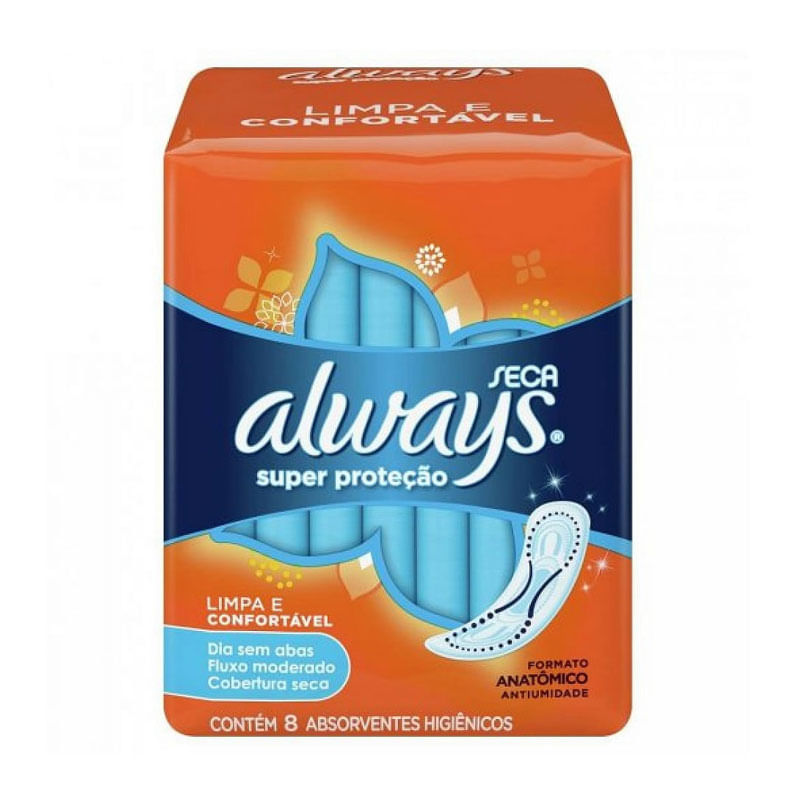 Absorvente Always Básico Seca sem Abas 8un