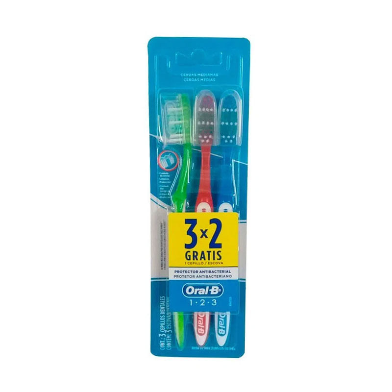 Escova Dental Oral B 123 Limpeza Leve3 Pague2