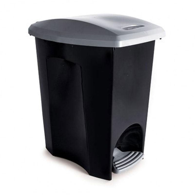 Lixeira Plasútil E-Black com Pedal 15L 