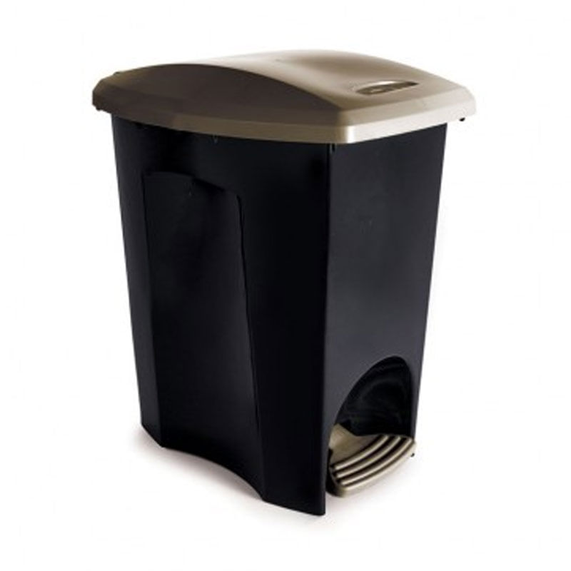 Lixeira Plasútil E-Black com Pedal 7L 