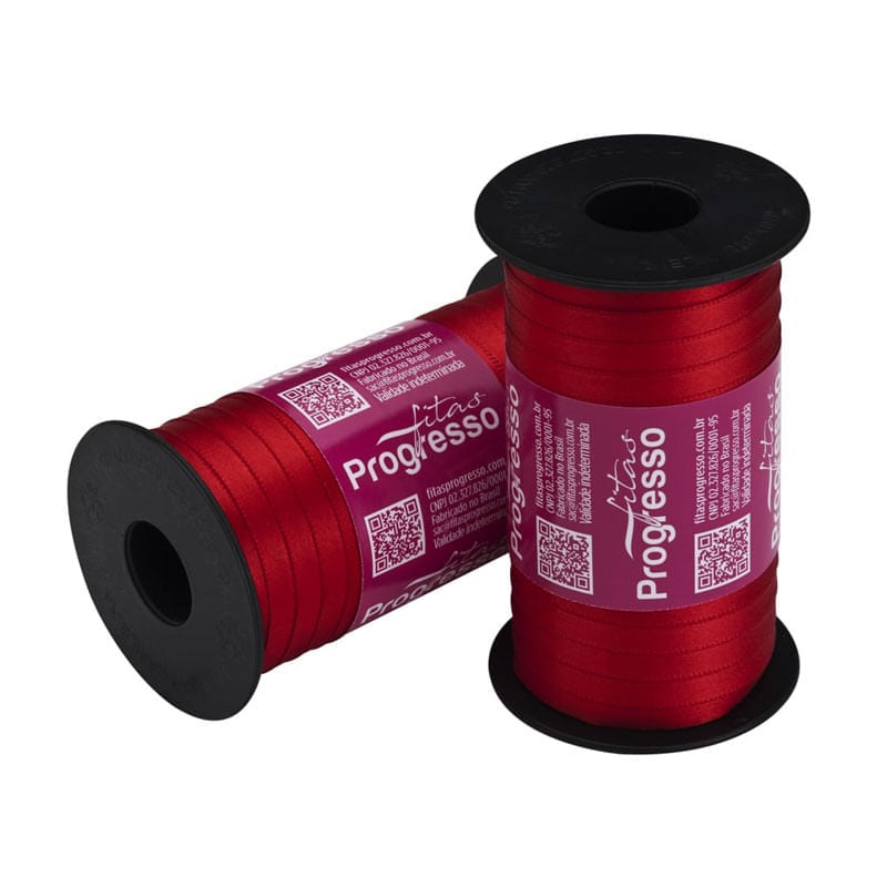 Carretel Progresso Cetim 100m CF001 7mm 209 Vermelho