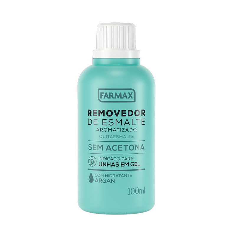 Removedor Esmalte Farmax 100ml Sem Acetona Argan