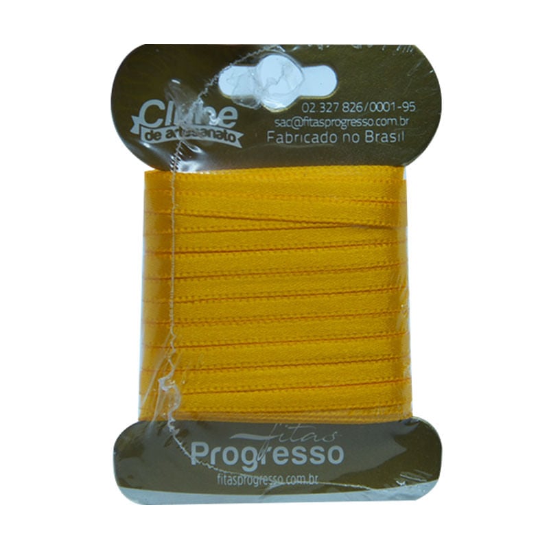 Fita Progresso T900 000 4mm Cetim 038 Amarelo Ouro
