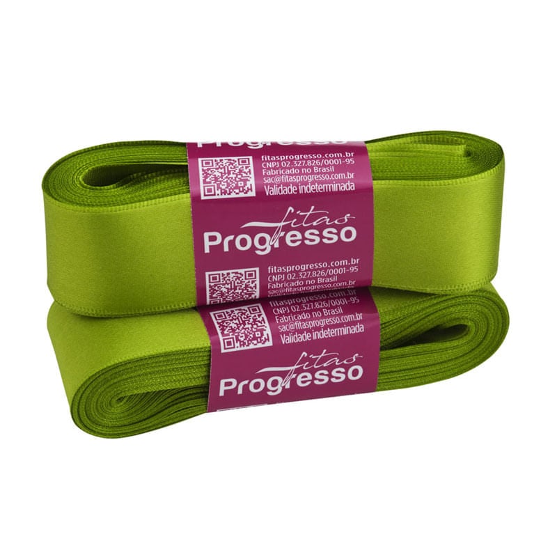 Fita Progresso Cetim CF007 30mm 677 Verde Folha