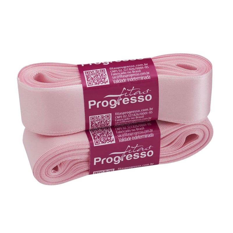 Fita Progresso Cetim CF007 30mm 310 Rosa Bebê
