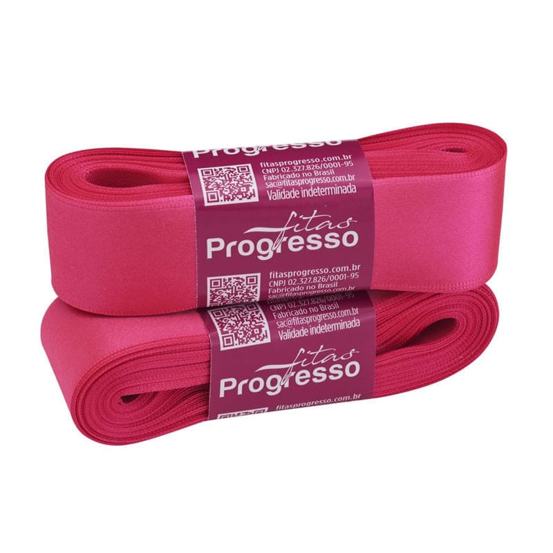 Fita Progresso Cetim CF007 30mm 279 Rosa Citrico