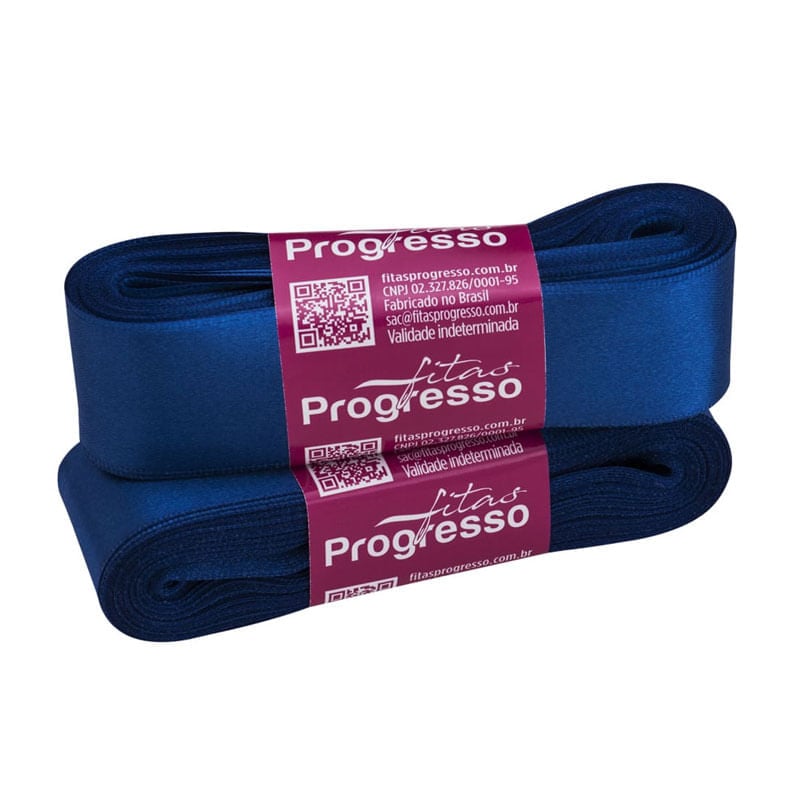 Fita Progresso Cetim CF007 30mm 276 Azul Pavão