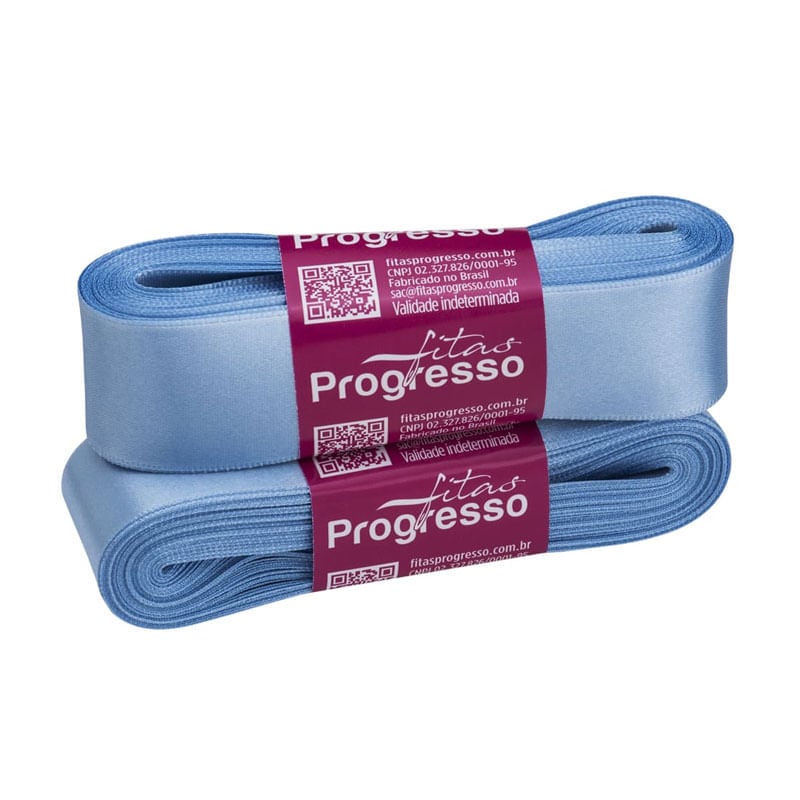 Fita Progresso Cetim CF007 30mm 246 Azul Celeste