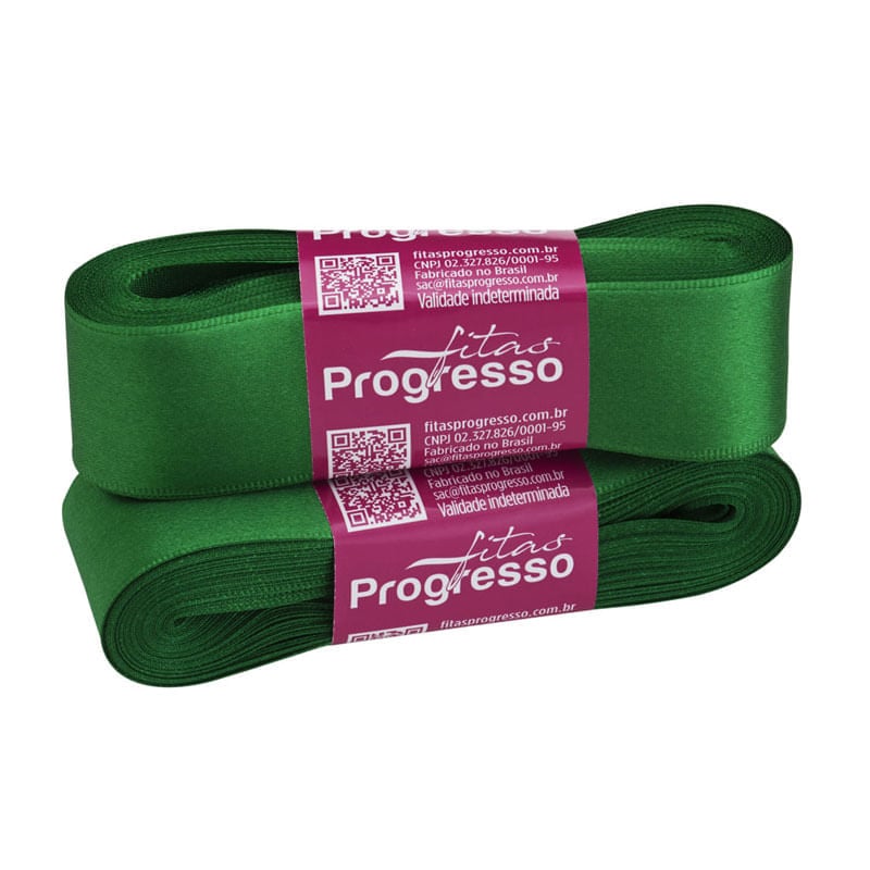 Fita Progresso Cetim CF007 30mm 217 Verde Bandeira