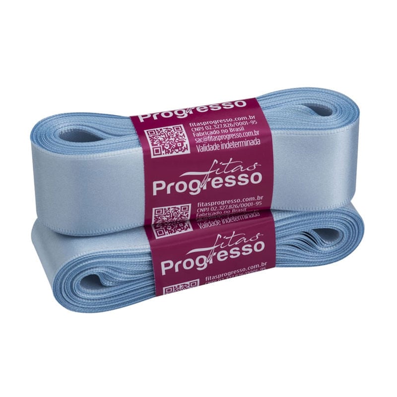 Fita Progresso Cetim CF007 30mm 212 Azul Bebê