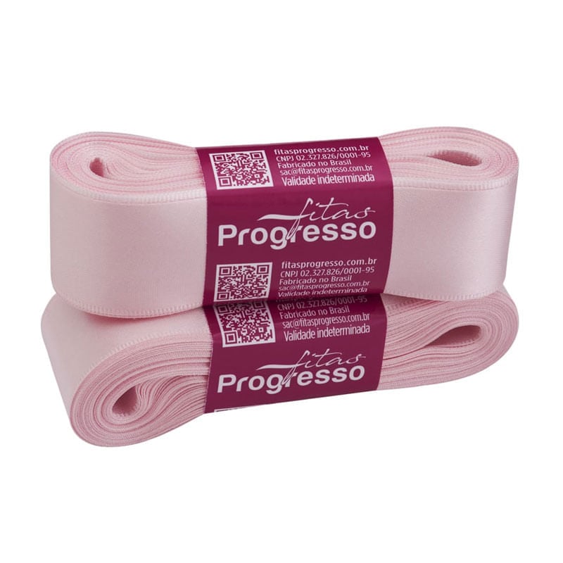 Fita Progresso Cetim CF007 30mm 206 Rosa Claro