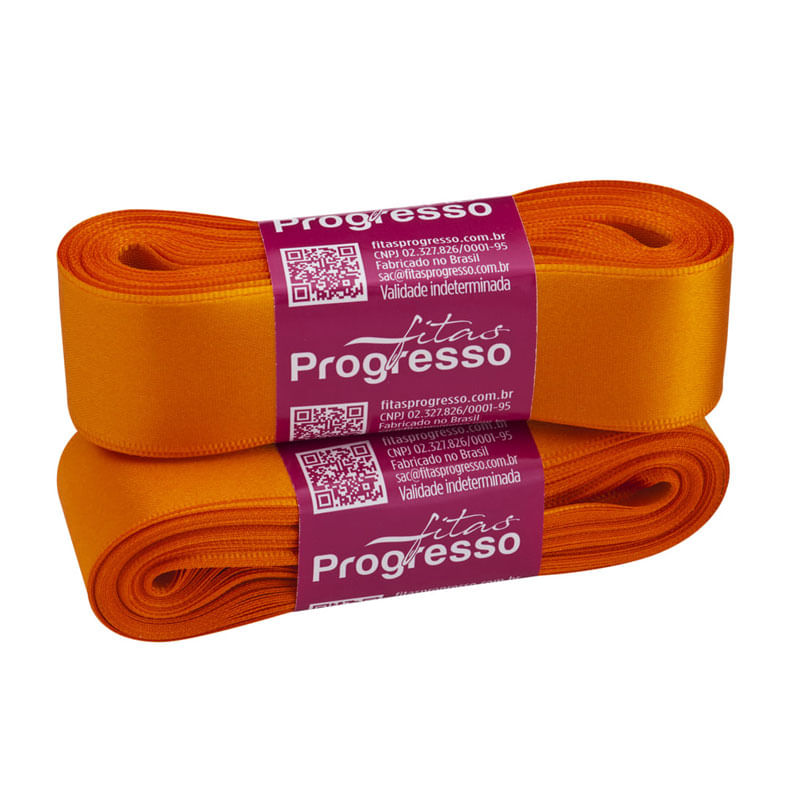 Fita Progresso Cetim CF007 30mm 066 Laranja